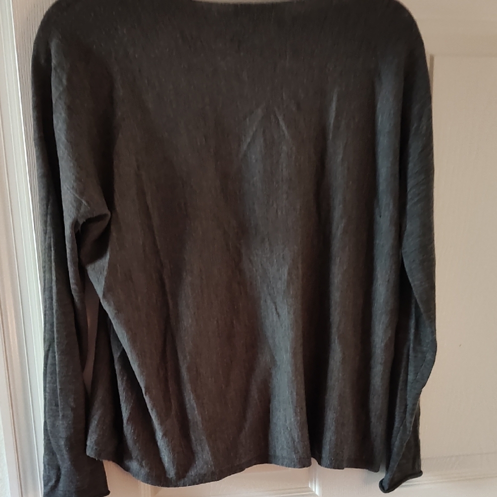 Eileen Fisher Charcoal Crewneck Sweater - Picture 4 of 5